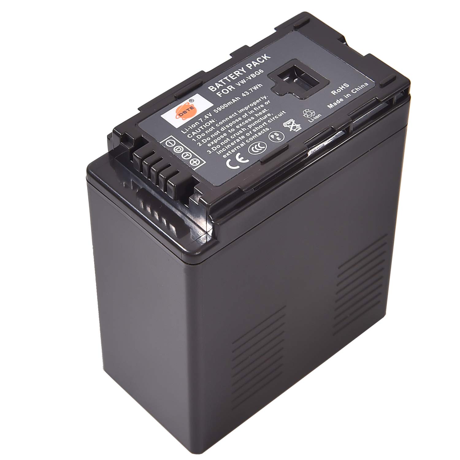 Batteria DSTE VW-VBG6 5900mAh Con Caricabatterie Micro USB, Compatibile Con Panasonic NV-GS90, PV-GS500, SDR-H90 E Altre Videocamere - 4