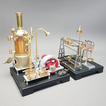 Retrol SE-03 Dampfmaschinen Bausatz 38PCS + Retrol GF-01 Werkstattmodell 27PCS 65PCS Funktionierendes Mini-Dampfwerk mit Generator & Riemenantrieb f r Technikfans & STEM
