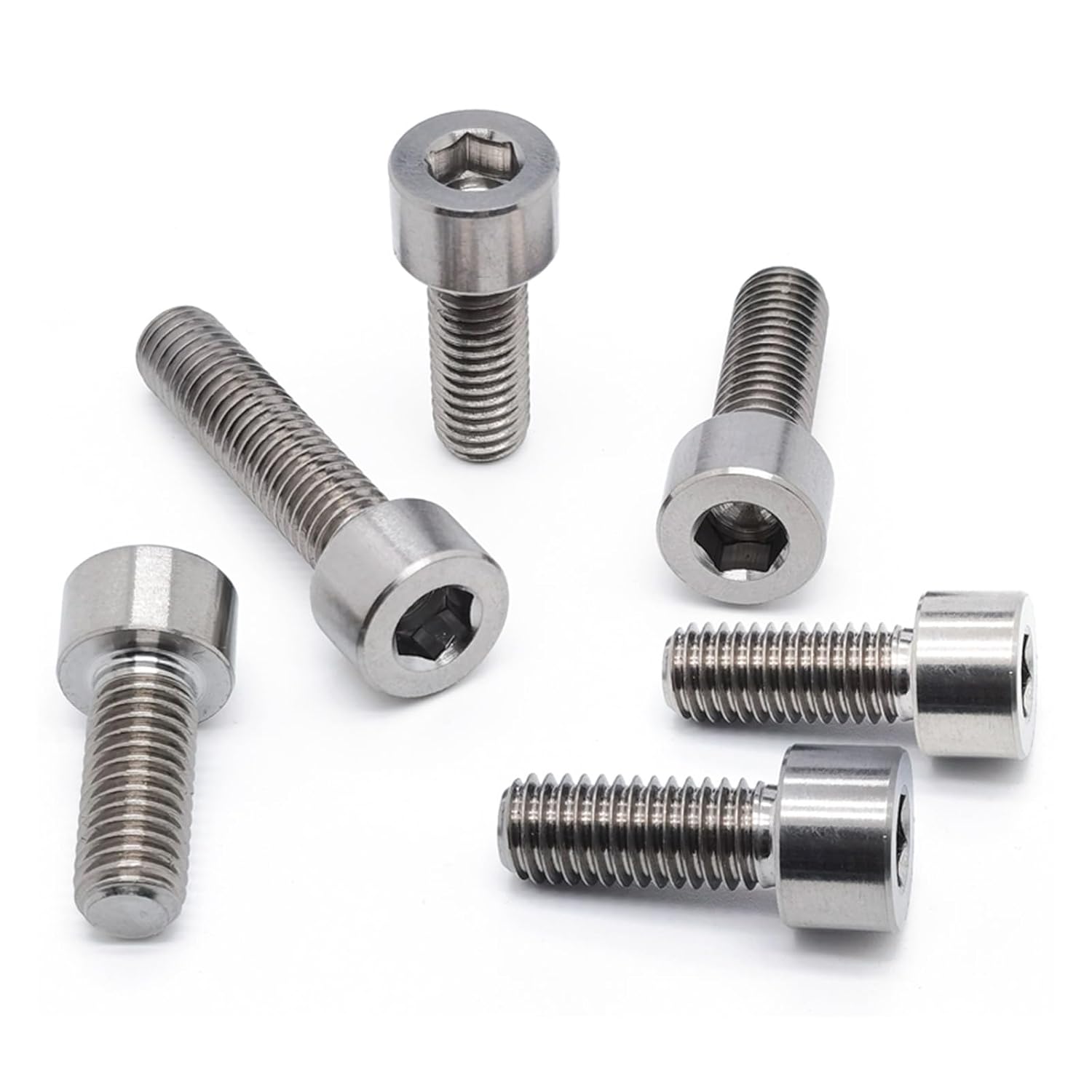 TC4 Alloy Cup Head Socket Cap Screw Cylinder Ti-6Al-4V Bolt M2 .5 M3 M4 M5M6M8 Bicycle Model Aircraft(45mm,M4 (2Pcs))