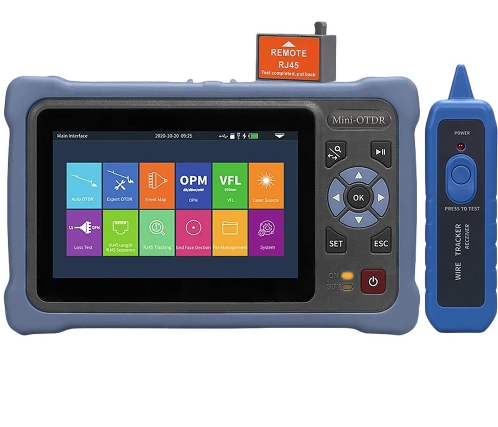 OTDR 1310 1550 nm avec écran tactile et carte des événements intégrée