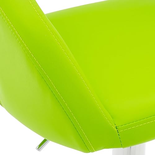 Miniatura 7 de Vogue Furniture Direct Taburete de bar ajustable con respaldo y brazos huecos, moderno taburete giratorio de piel sintética, silla de bar de altura