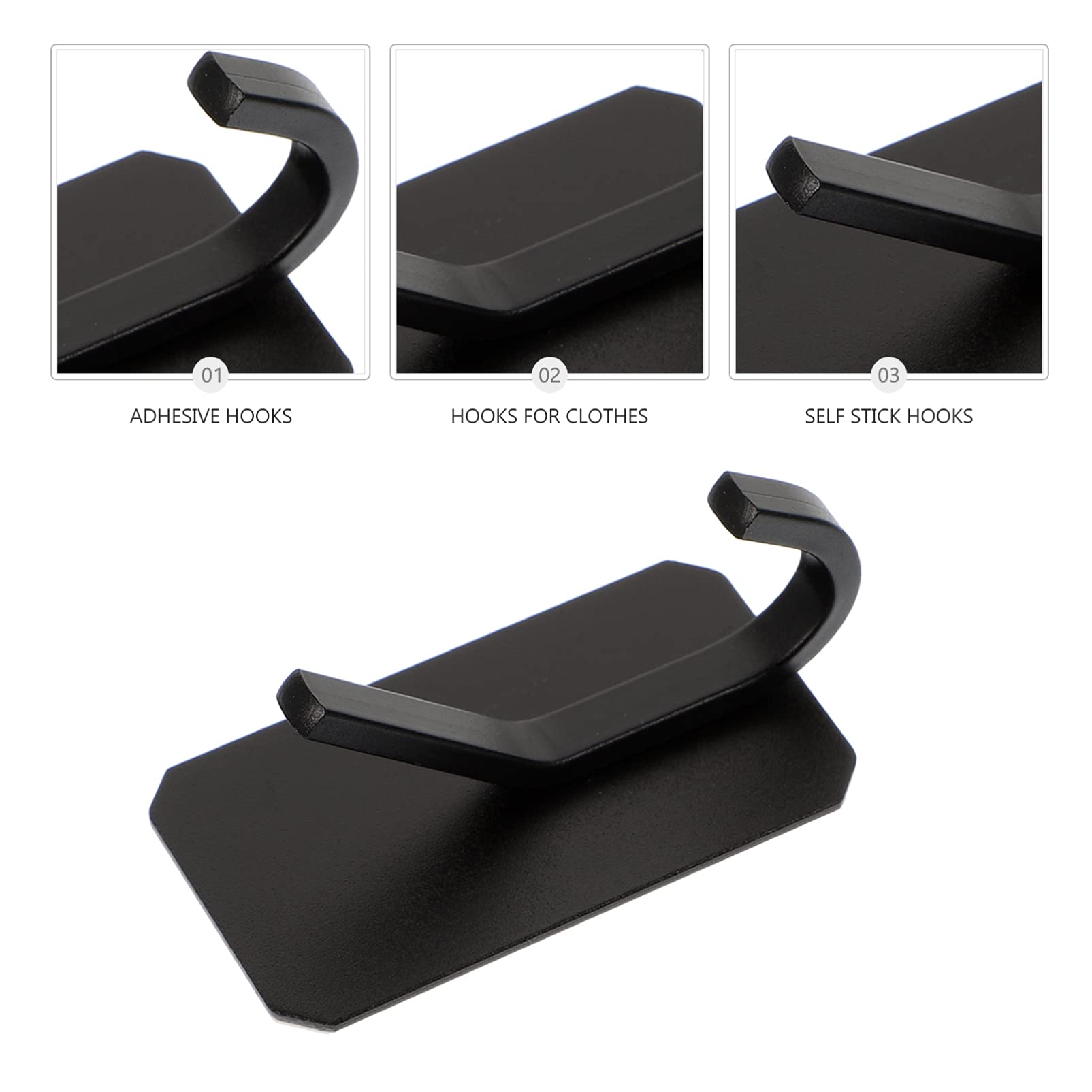 Cabilock 6piezas Ganchos Adhesivos Para Cocina y Baño Soporte De Pared Sin Perforaciones Para Organización y