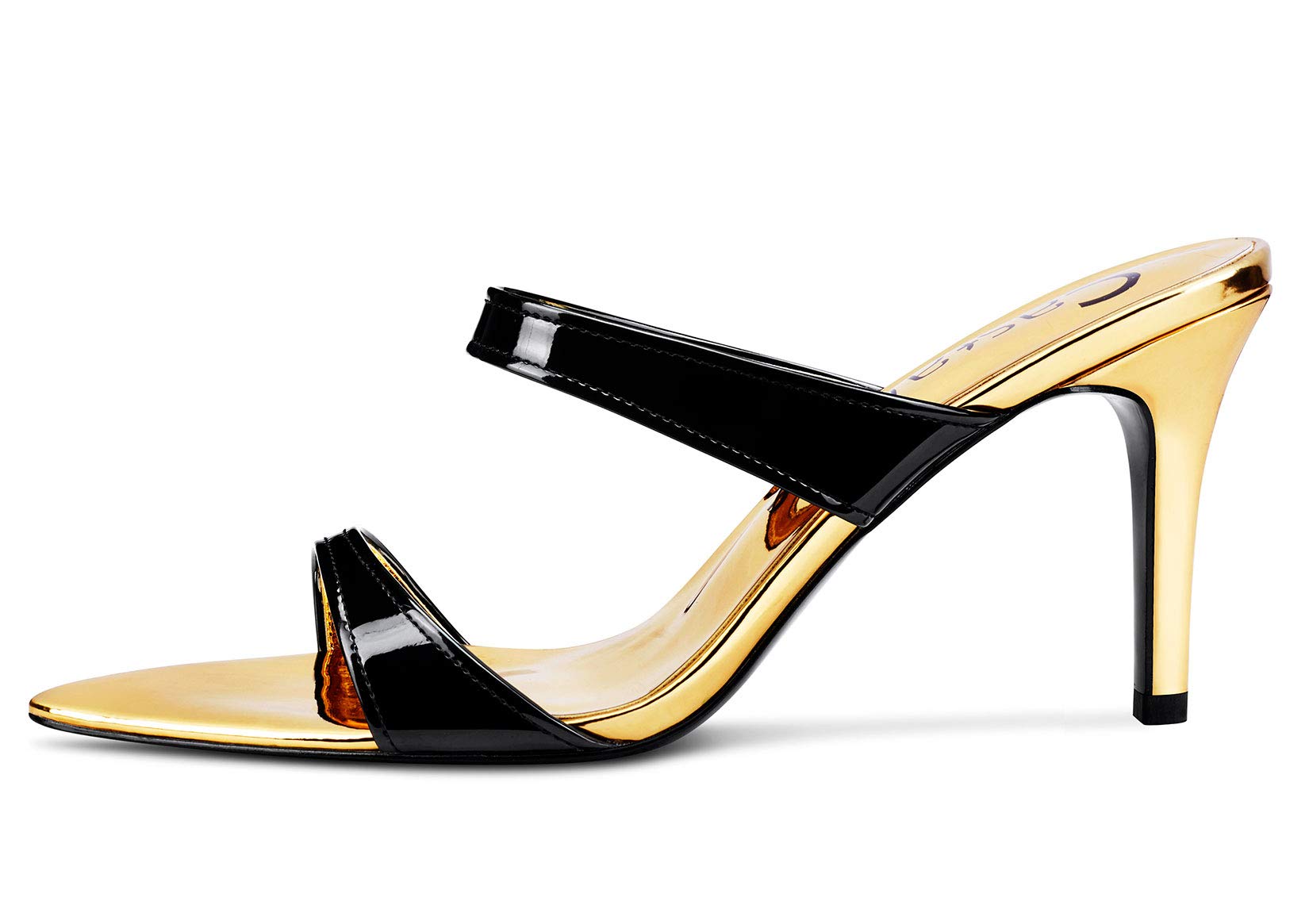 Castamere Damen High Heels Peep-Toes Sandalen mit Absatz 8CM Stilettos Spitze Zehe