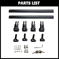 Vista 5 de ROKIOTOEX - Barras transversales Cobra aptas para rieles laterales de techo elevados Pilot 2023-2025, barras transversales bloqueables para equipaje