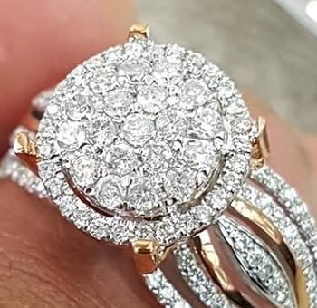 Amazon.com: Awmnjtmgpw Two Color Sky Star Ring Engagement Amazon.com: Awmnjtmgpw Two Color Sky Star Ring Engagement