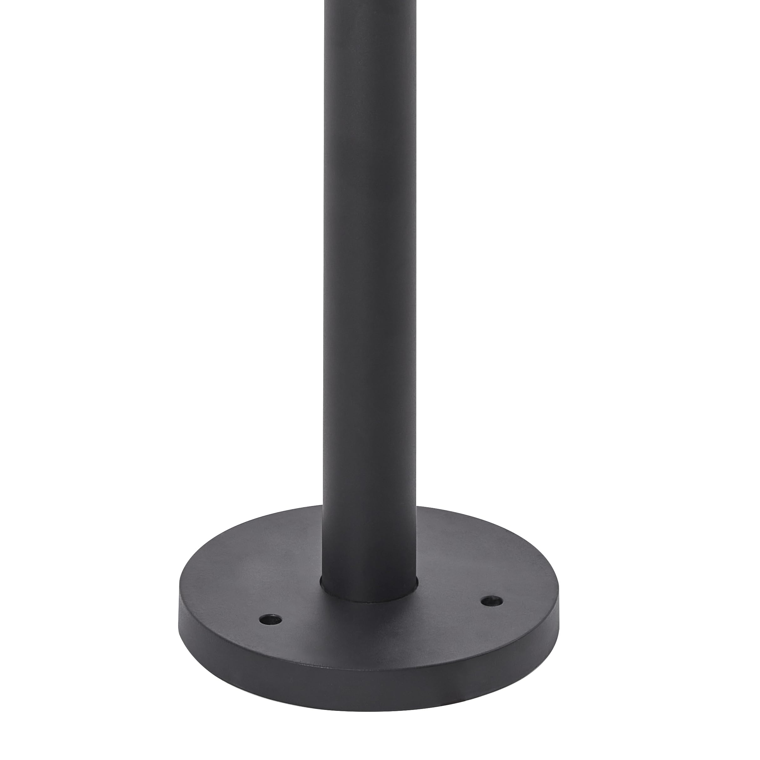 Beliani Farola de jardín moderna 2 luces lámpara poste camino exterior aluminio material sintético negro Kulsi