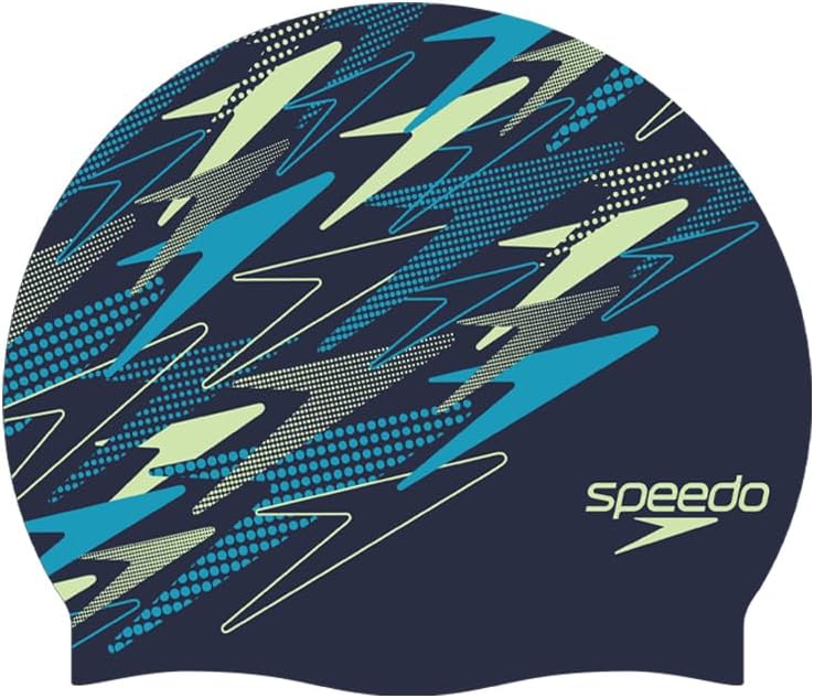 Speed SE12615 Gorro de Natación, Gorro de Silicona Estampado, Unisex