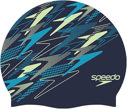 Speed SE12615 Swim Cap, Printed Silicone Cap, Unisex