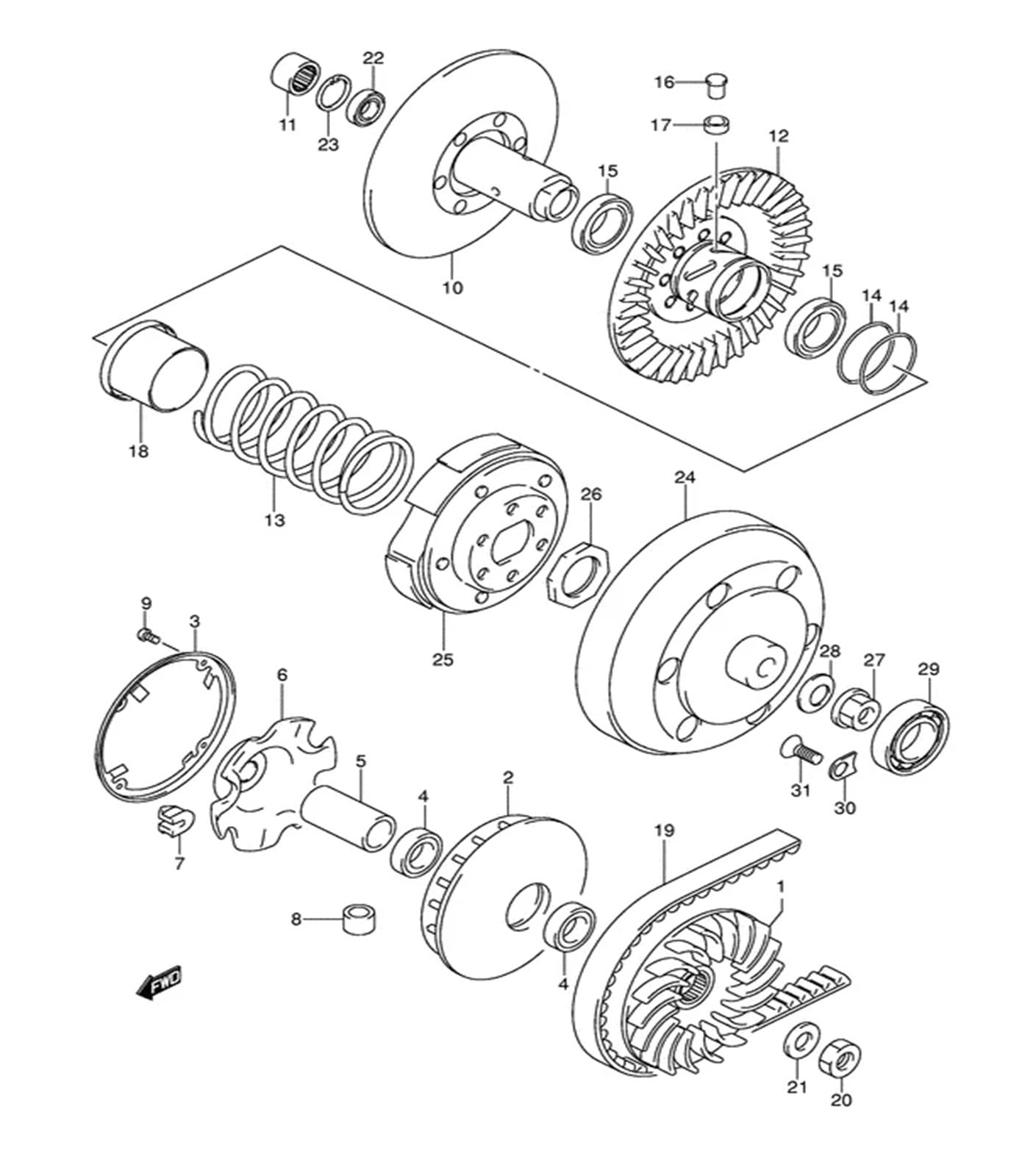 Cinghia Cinghia Trasmissione Frizione Cinghia Trapezoidale Per Suzuki AN400 Per SkyWave Per Burgman 400 1999-2006 Sostituire OEM 27601-15F03 27601-15F10 Transmission Belts
