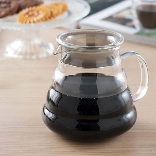 Miniatura 2 de Blue Brew Clear Glass Range Coffee Server for Pour Over Coffee & Tea, 600ml (20oz) Heat Resistant Tea Pot, Carafe, Glass Coffee Pot (BB1008)