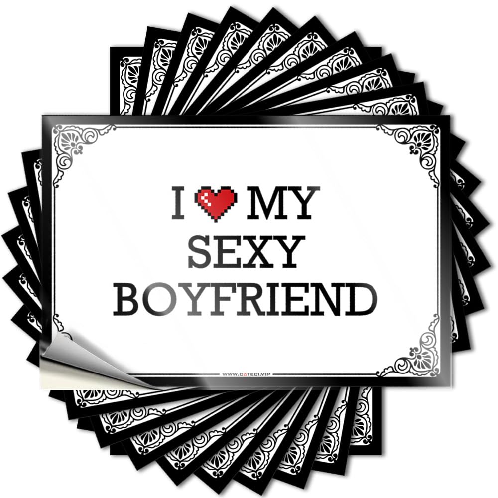 Bumper Aesthetic, Motorcycle Garage I Love My Sexy Boyfriend | Small(8X12CM)