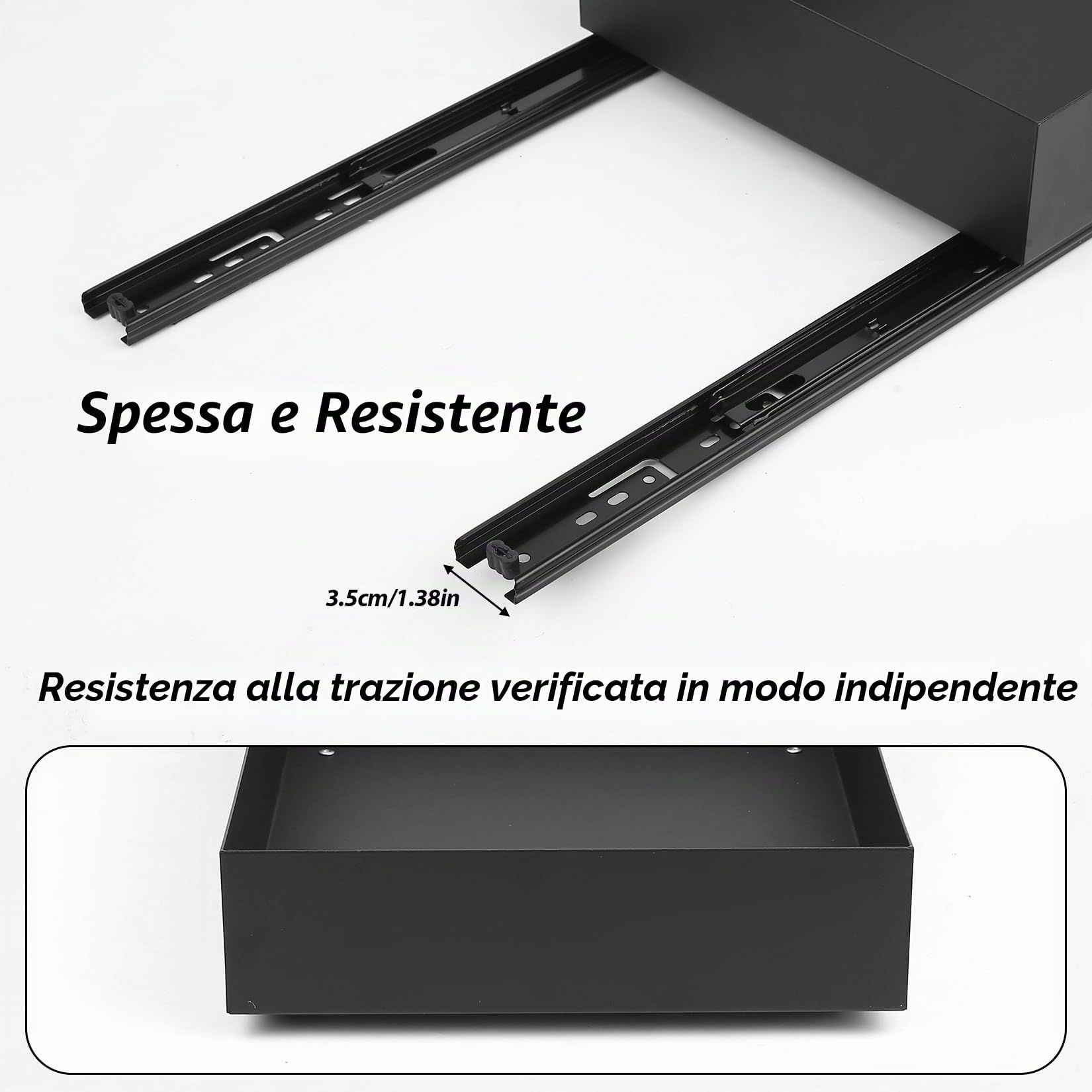 Cassetto Estraibile Cucina, Cassetto Telescopico Cucinas, Cestelli Estraibili per Cucinas, Cassetti Estraibili per Cucina Armadio Scorrevole Estensibile Adesivo(27cm W x 40cm L x 8.4cm H)