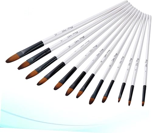 Miniatura 6 de TEHAUX Trajes para niños, juego de 12 piezas, pincel de pintura en miniatura, pinceles de pintura facial, pinceles de detalles finos, cepillo