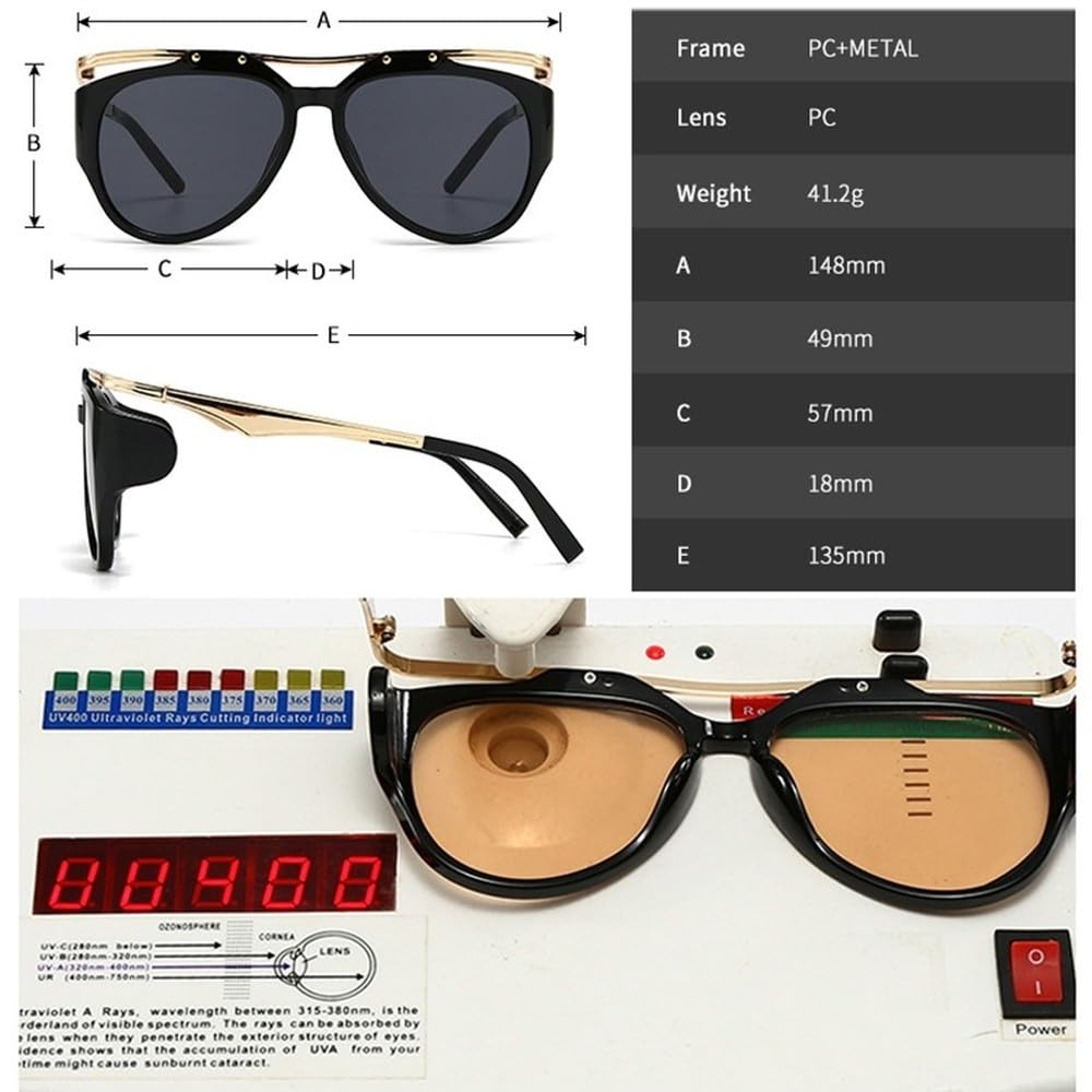 Modne okulary przeciwsłoneczne damskie pilotki Double Bridges w stylu retro, z gradientowymi szkłami UV400, modne, wyjątkowe okulary przeciwsłoneczne dla mężczyzn