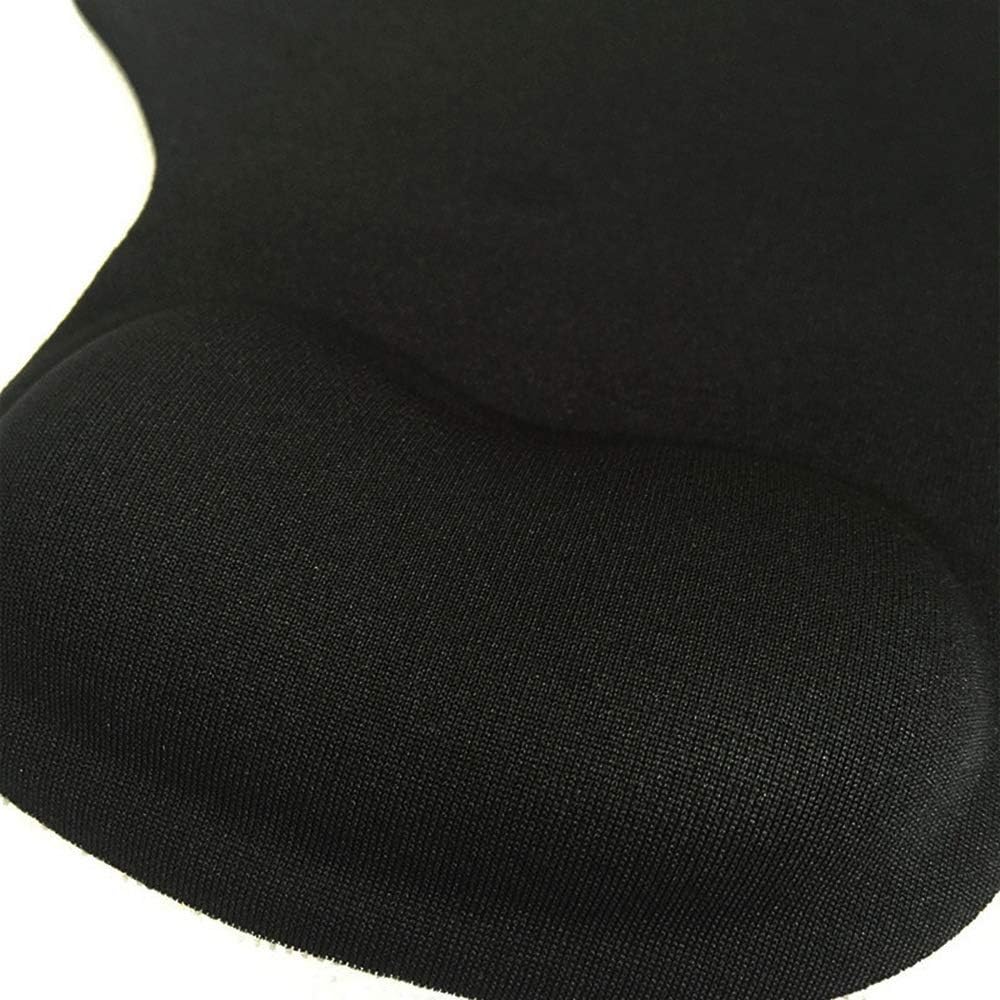 TRIXES Comfort Wrist Mouse Mat with Non-Slip Base in Black