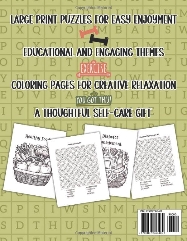 A Diabetes-Themed Word Search Adventure LARGE PRINT: Puzzle Your Way to Better Health | Sugar-Free Brain Teasers - Image 2