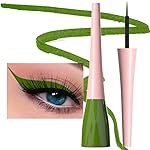 evpct 1Pcs Green Liquid Eyeliner Waterproof Green Eye Liners for Women, Eyes Wing Eyeliner Stamps Shapes Colored Eyeliner delineador de ojos a prueba de agua contra el agua blanco para ojos
