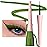 evpct 1Pcs Green Liquid Eyeliner Waterproof Green Eye Liners for Women, Eyes Wing Eyeliner Stamps Shapes Colored Eyeliner delineador de ojos a prueba de agua contra el agua blanco para ojos