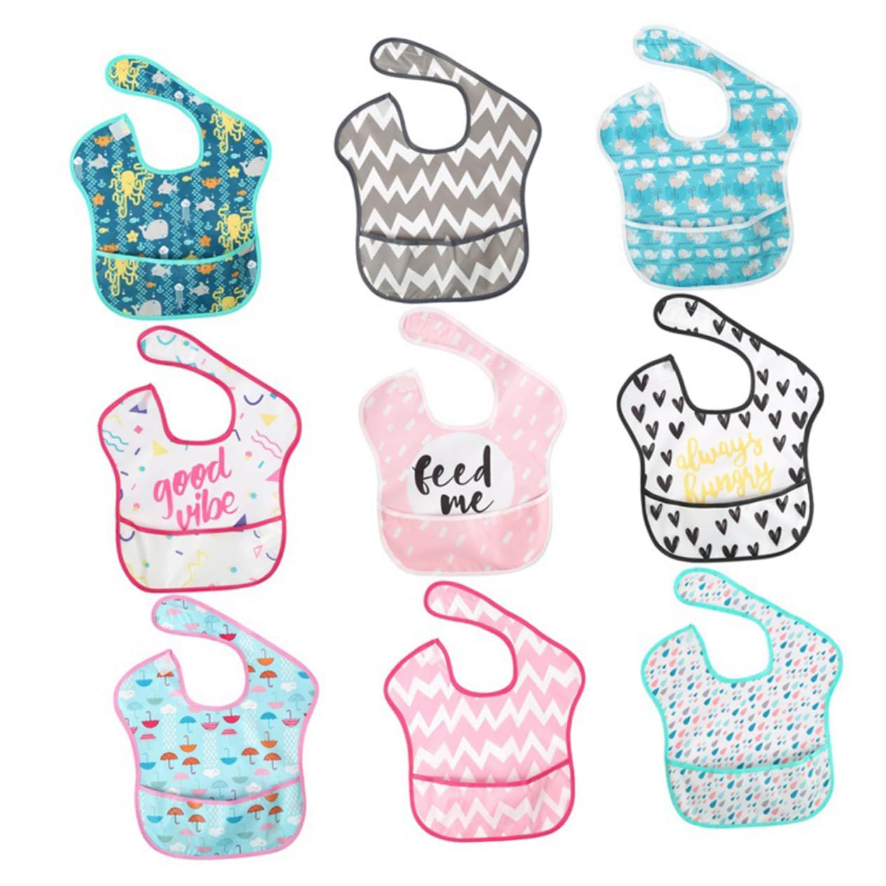 UPKOCH 9 Pièces Offre Bavoir Imperméable Dessin Animé Bavoir