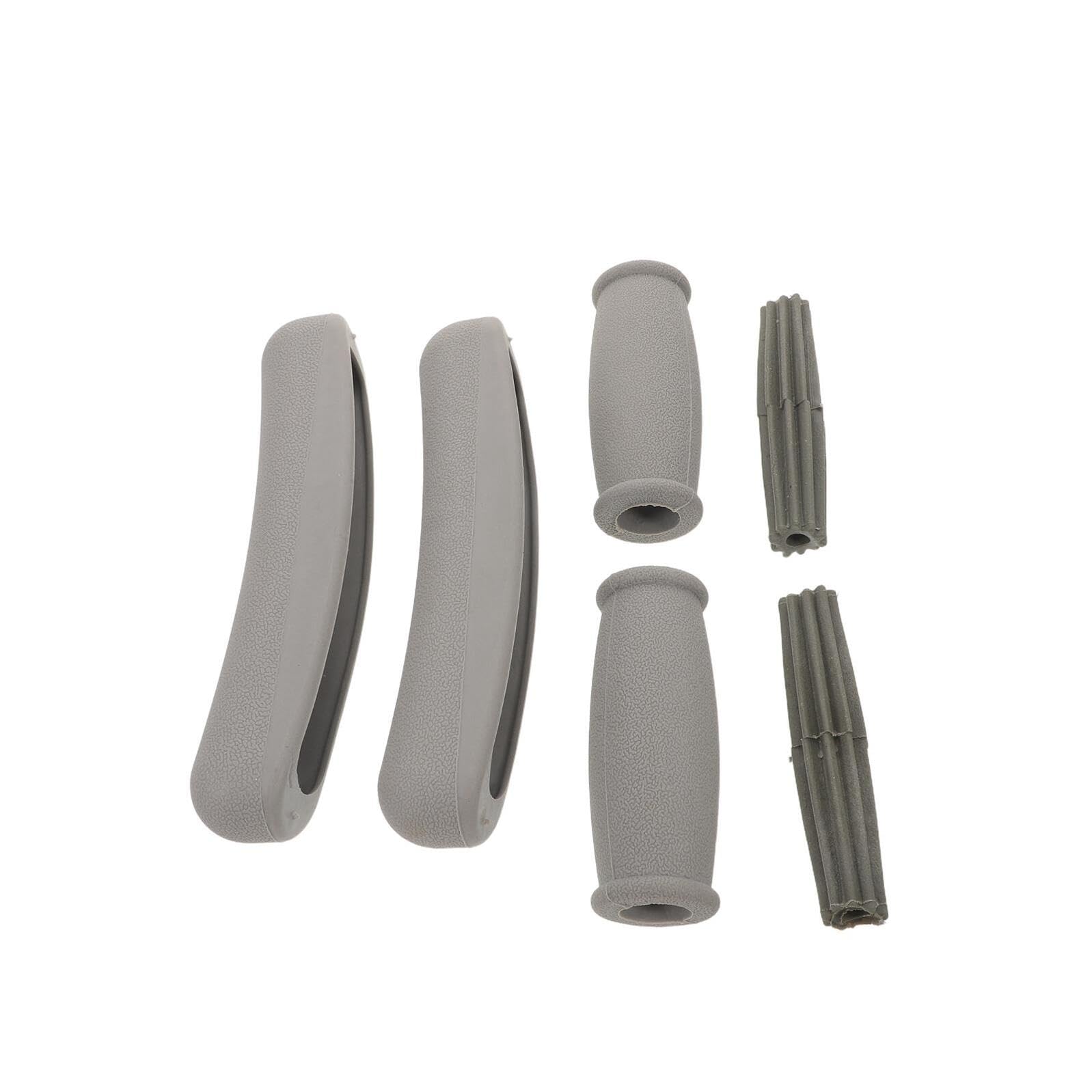 Accesorios para Muletas Axilares, Agarre de Goma Antideslizante 6 Piezas | Compatible Andador, Juego de 1 Set, Uso Exterior, Repuesto para Empuñadura
