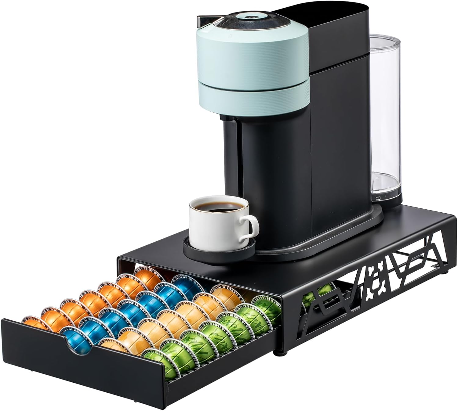 Nespresso Pod Holder Pod Drawer Cabinet Pod Storage Rack For Counter,(40 Pods)