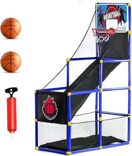 BESTKID BALL Juego de aro de baloncesto de arcade, aro de baloncesto interior para niños, emocionantes juegos de arcade para niños, juguetes ideales