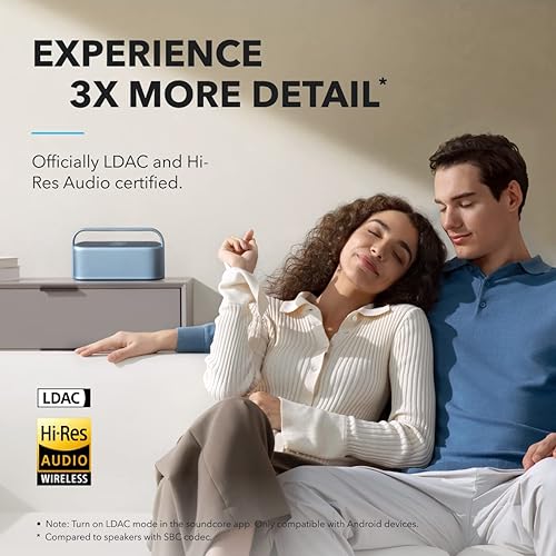 Miniatura 5 de Soundcore Motion X600 - Altavoz Bluetooth portátil con audio espacial inalámbrico de alta resolución, sonido de 50 W, IPX7 impermeable, 12 horas de