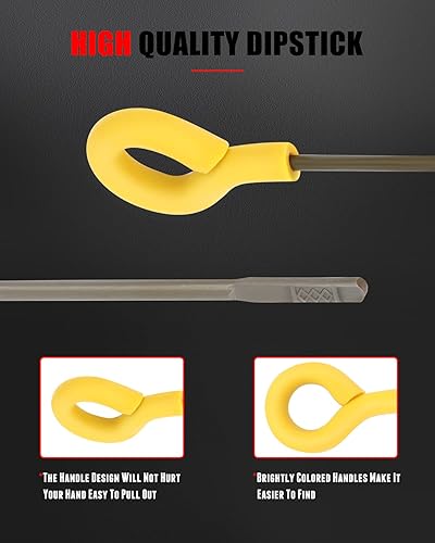Miniatura 3 de CCIYU Varilla de aceite 11.89 "Indicador de nivel de aceite apto para Honda Civic 1.7L L4 2001-2005