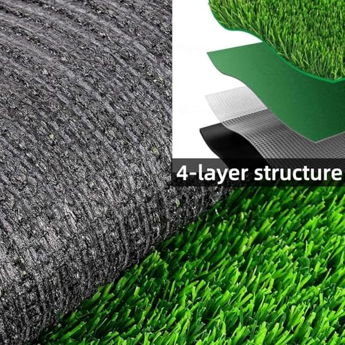 Image of Blush & Bloom 25mm Artificial Grass Mat for Balcony | Green Grass Carpet for Balcony | All-Weather Home and Office Edition (Size - 1.5 X 3 Feet | Green grass Capet for Balcony)