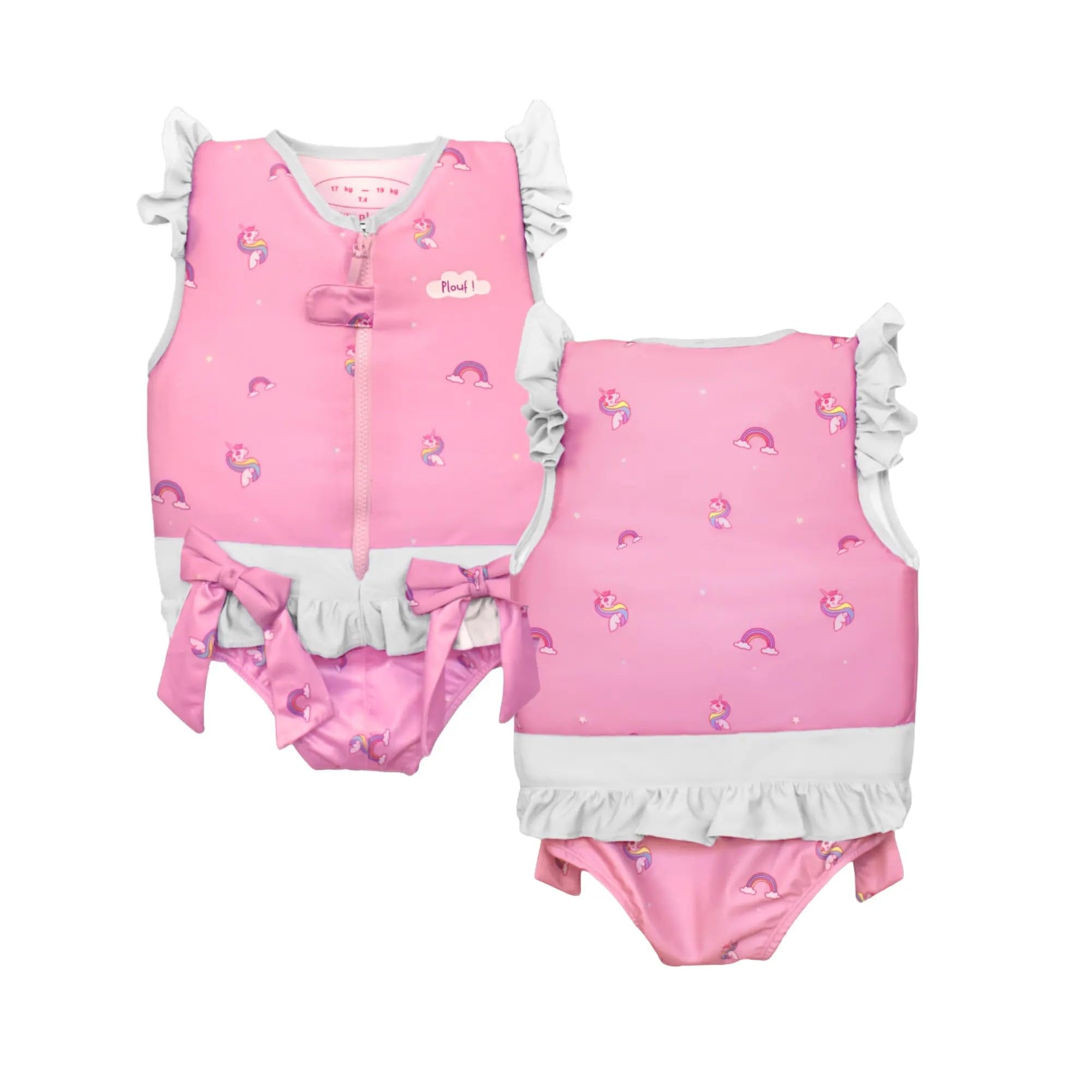 PLOUF Maillot de Bain Flottant pour garçon et Fille : Celeste - Combinaison Flottante - Gilet Flottant pour la Sécurité et l'Apprentissage de la Natation