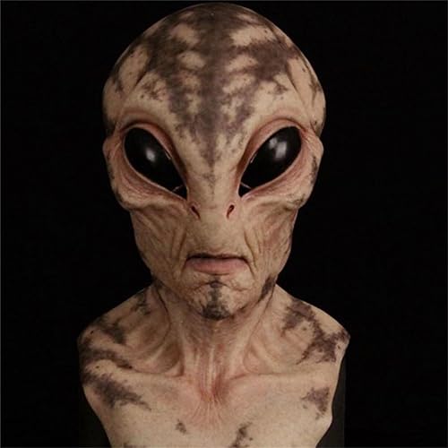Miniatura 6 de Máscara realista de alienígena, máscara de cabeza de Halloween, máscara de lujo, novedad de Halloween, fiesta de disfraces, máscara de látex para la