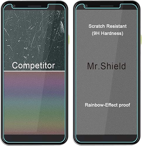 Mr.Shield Screen Protector For Google Pixel 3a XL [Tempered Glass] [9H Hardness] [3-Pack] Screen Protector