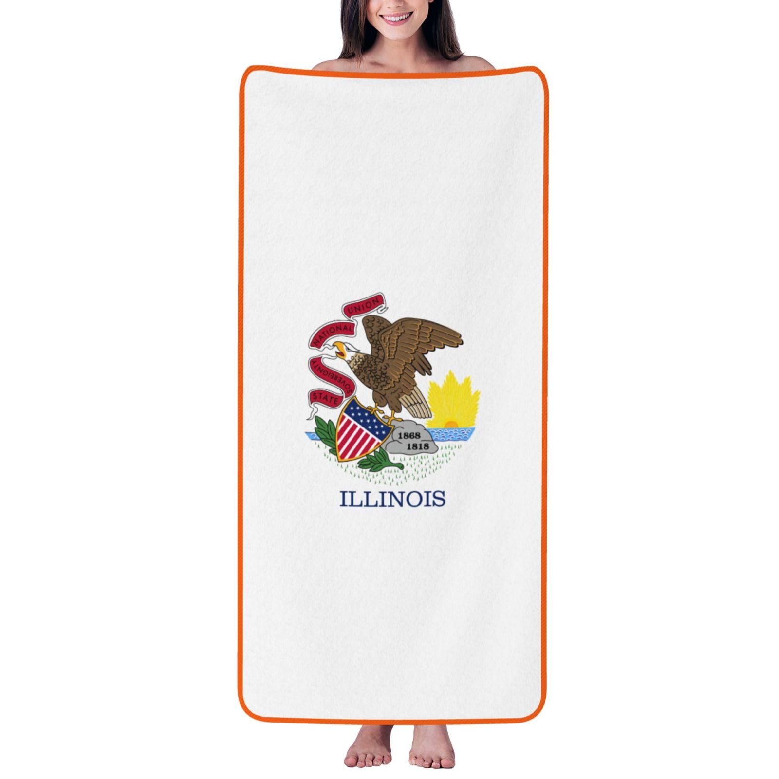 Toalla de baño de Illinois ideal para tus días de playa y piscina