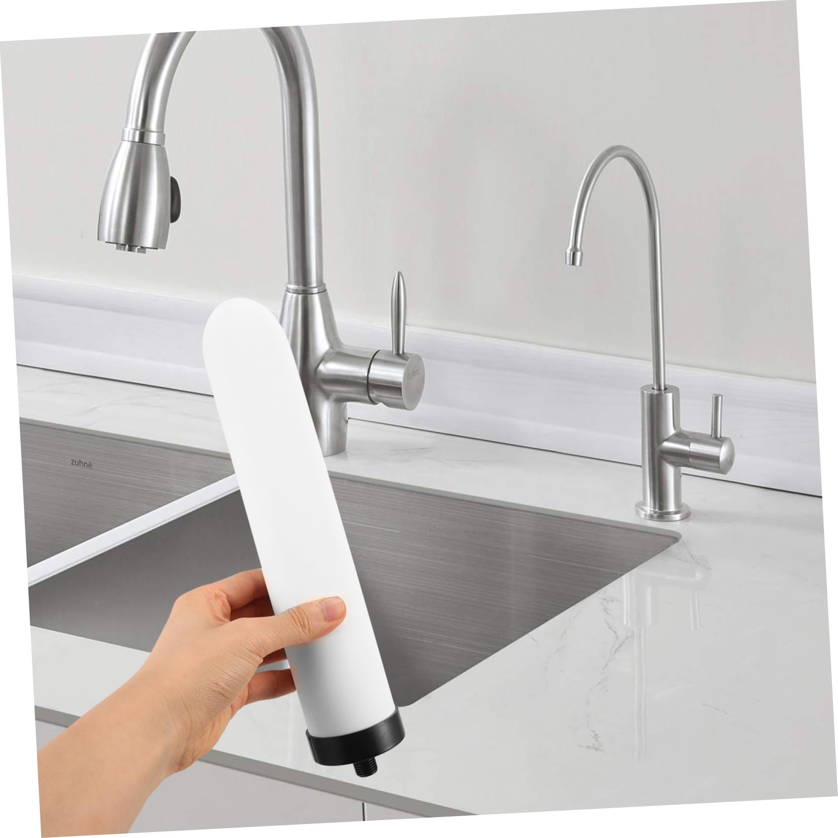 Filtro Cerámico de Repuesto Fácil Instalación, Apto para Agua Potable, Elimina Impurezas, 2 Piezas, para Purificador de Agua de Encimera, Uso Doméstico