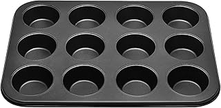 RK Non Stick Muffin Tray Baking Pan Cupcake Pan 12 Cup , Rntp05 , Mini Muffin Pan , Cake Mould , Cupcake Pan , Bundt Pan , Bakeware, BLACK
