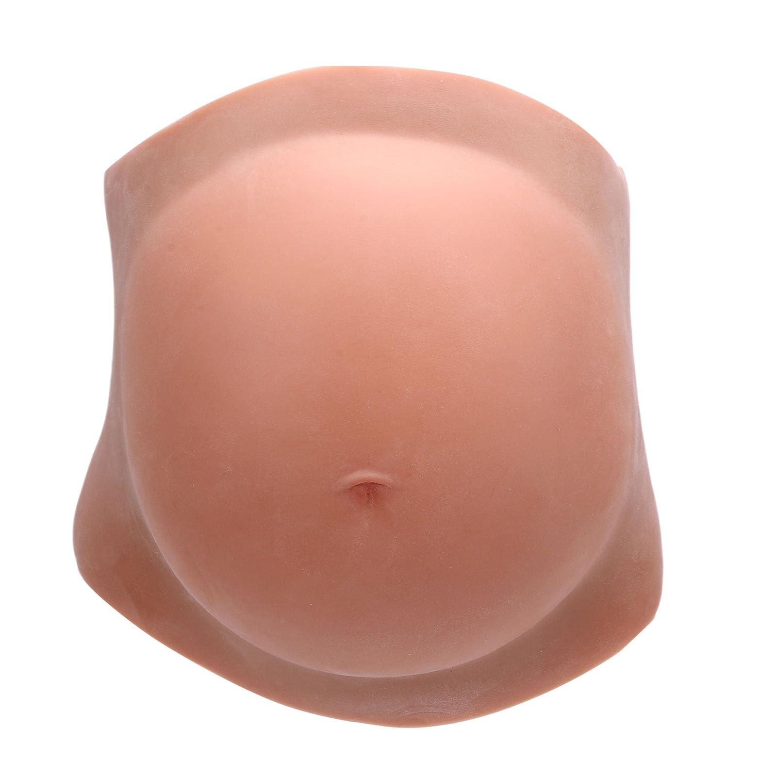 Masyrt Fake Pregnant Belly Silicone,Silicone Pregnant Belly Costume,Touch Fastener Design for Wear,Adjustable Lightweight Soft Artificial Baby Bump for Parties Stage Performance Cosplay (Antique