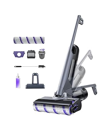 NARWAL S30 Pro Wet Dry Vacuum Cleaner with 20000Pa Suction, Cordless Vacuum Mop for Hard Floors, Tangle-Free Hair-Cutting, 180° Lie Flat, 194°F Self-Cleaning, Disposable Waste Bag, Edge Cleaning