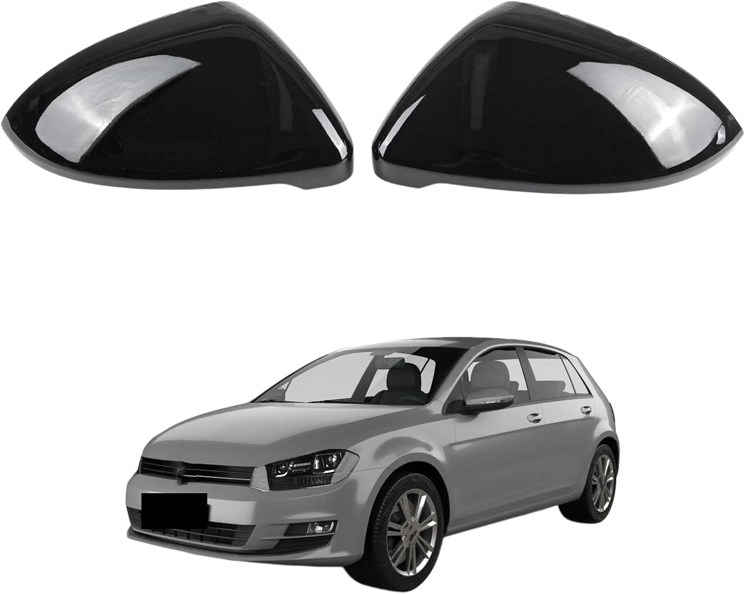 XJPGHA Wing Mirror Covers Caps for Volkswagen Golf G-TI 7, Sturdy Durable Cover Housing Door Mirror Vehicle Accessory Rearview Side Covers