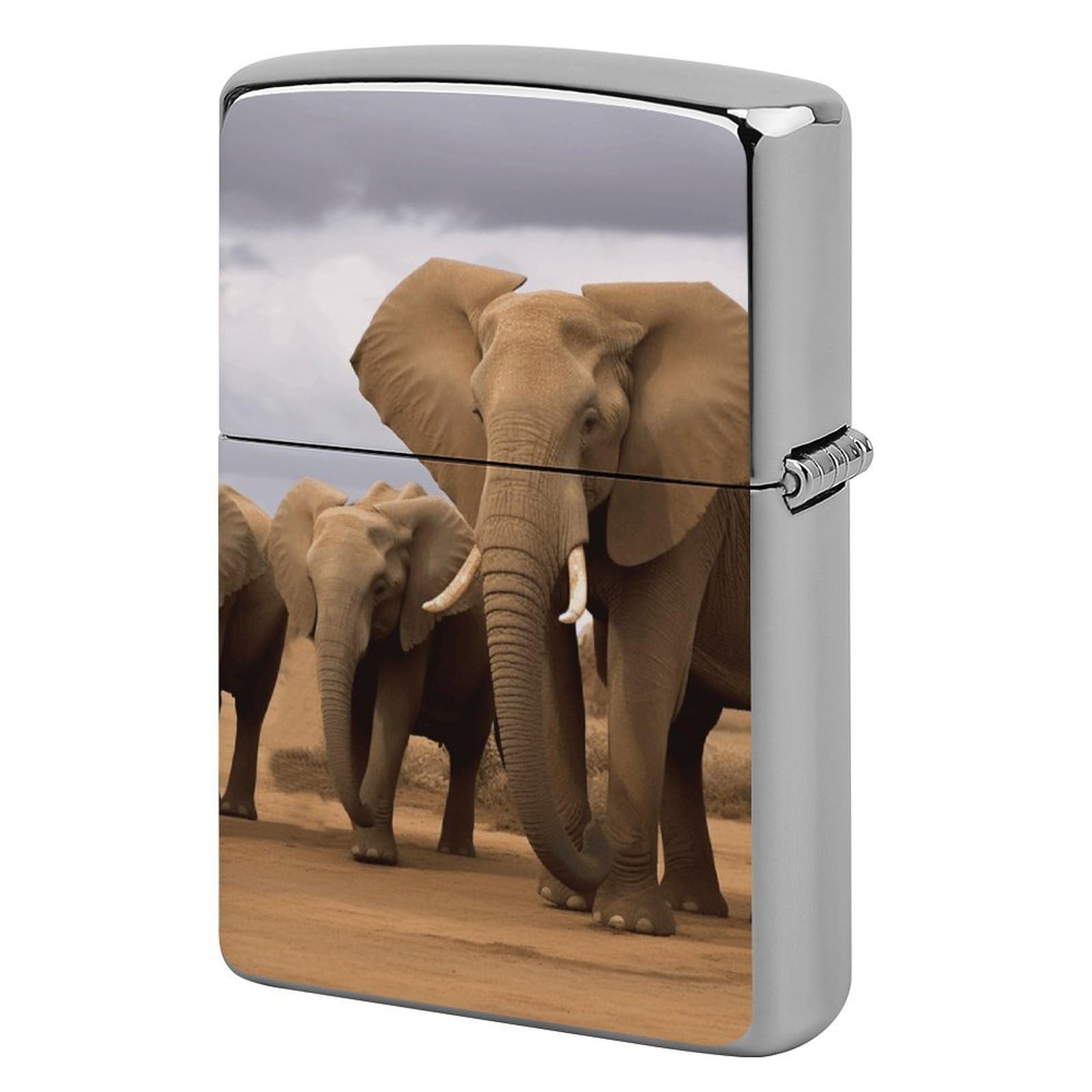 Elephant Family Lighter Case for Men, Personalized Lighter Cover for Valentine's Day Gifts, Flip-Top Lighters Shell for Outdoor, Portable Lighters Protective Sleeve