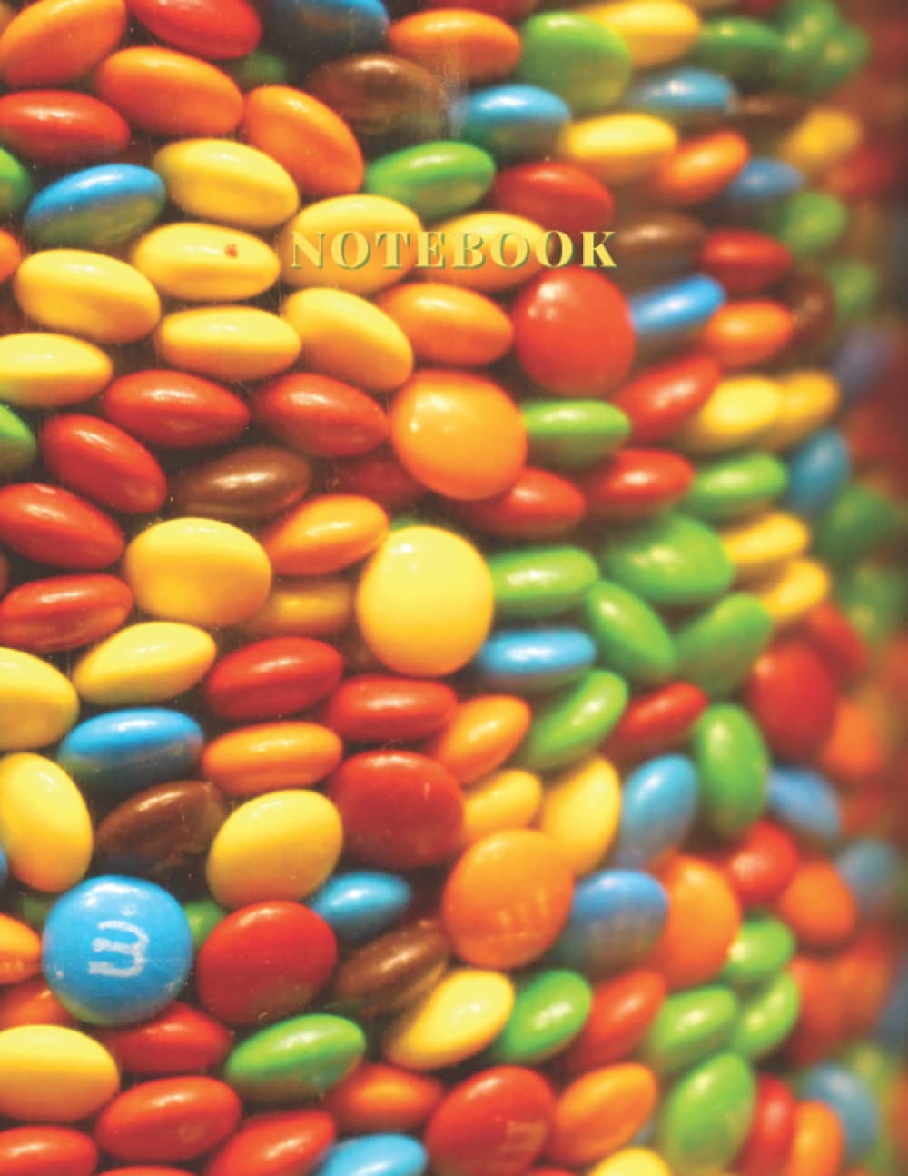Notebook Journal: M&M's Cover - Large (8.5 x 11 inches) - 120 Pages, White