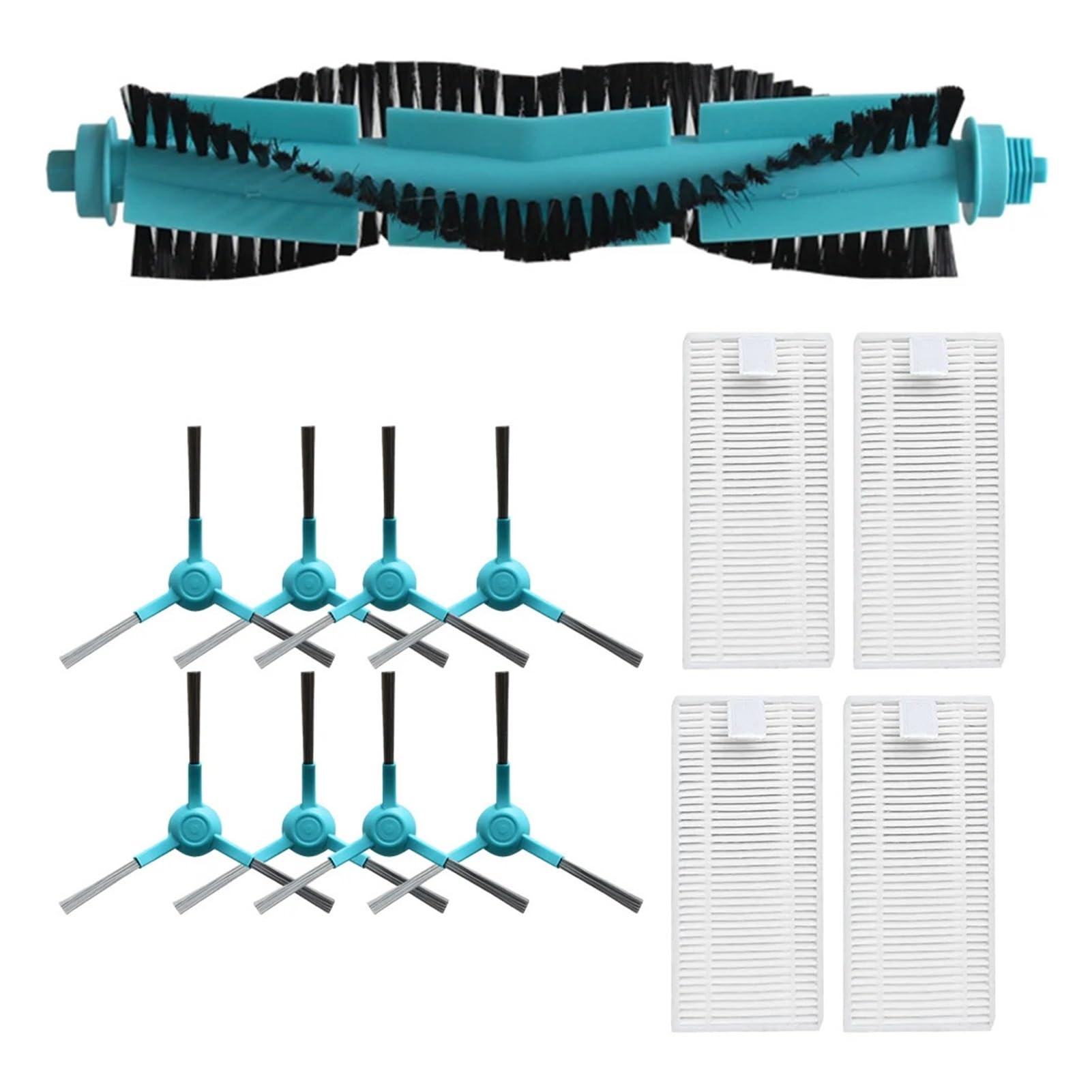 Dirlux Compatible with Cecotec Conga 1690 1890 2090 2290 Series Robot Vacuum Filter Side Brush Roller Brush Kit