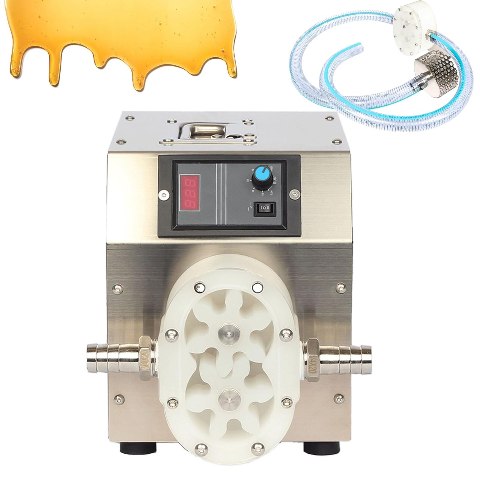 Electric Viscous Liquid Transfer Pump - 5-10L/Min Honey Transfer Pump with Adjustable Speed, Non-Stick Gear Pumping Equipment for Efficient Liquid Handling