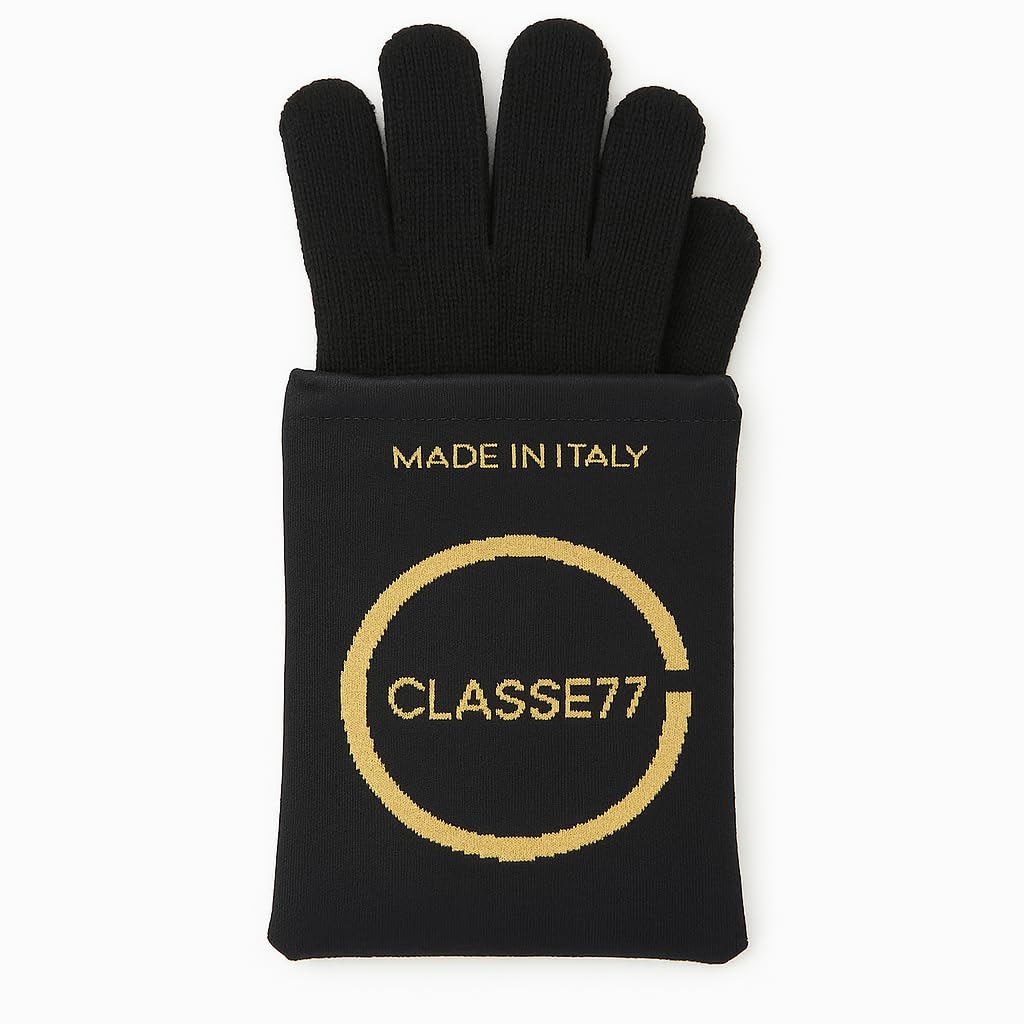 CLASSE77 - Guanti invernali in maglia in puro cachemire da uomo - Artigianali - Made in Italy