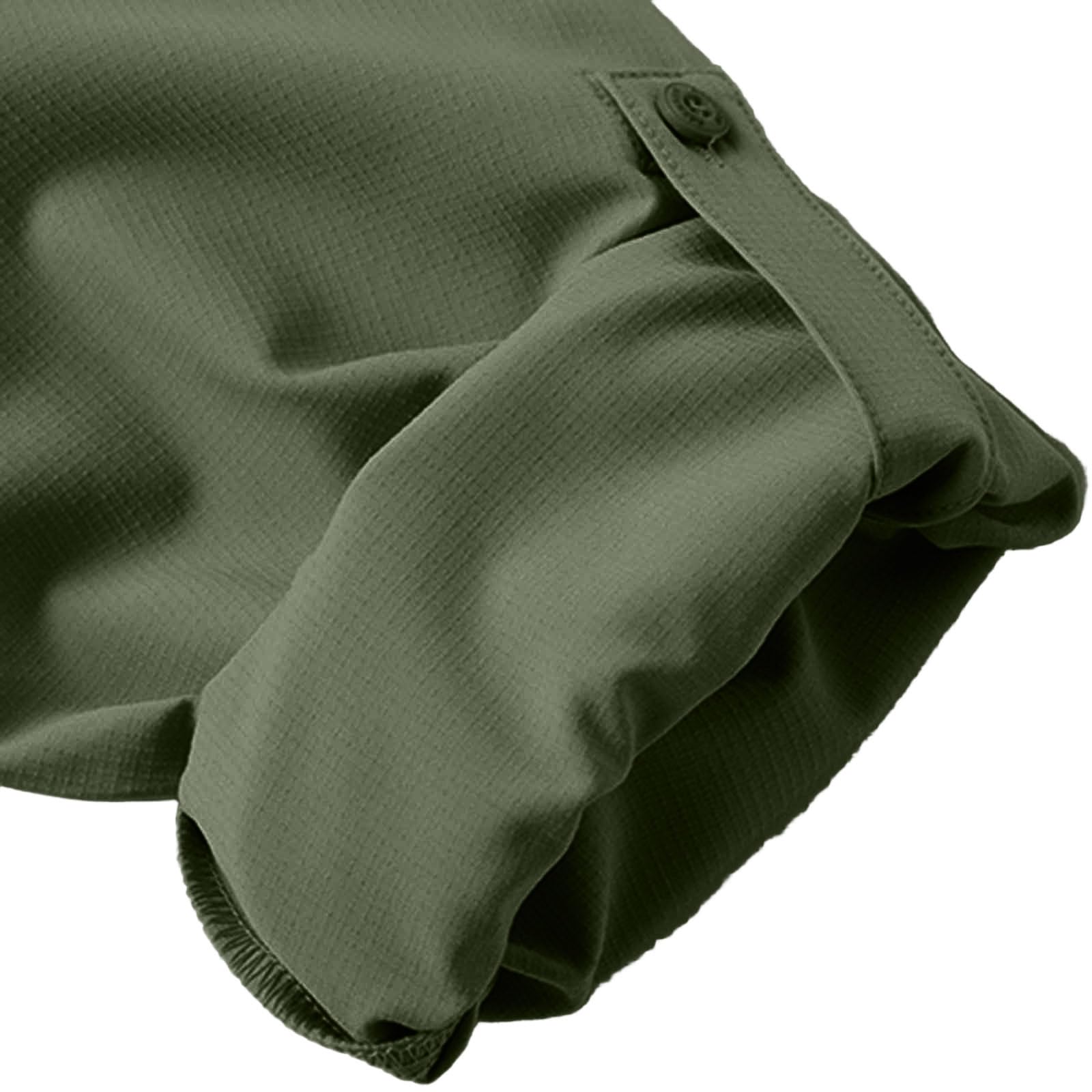 Camisa Hombre de Trabajo Tallas Grandes Cuello Solapa Camisas de Exterior Senderismo Camping Secado Rápido Camiseta Deporte Manga Larga con Bolsillos Cómodo Transpirable Ropa Outdoor