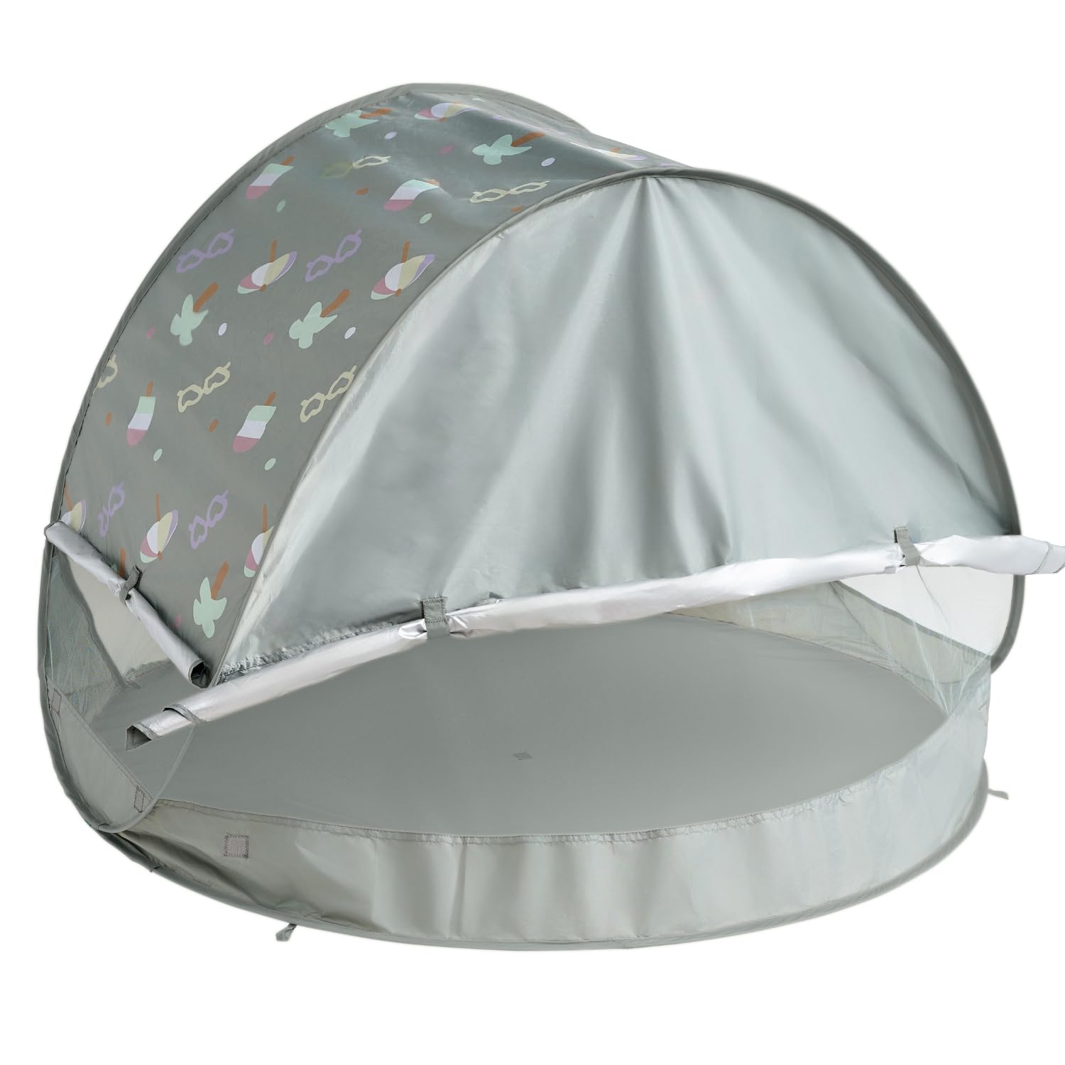 BÉABA, Tienda De Playa para Bebé, Tienda Anti UV Infantil, Protección Solar Máxima UPF50+, Filtrado UV, Ventilación 360°, Mosquitera, Espaciosa, Sistema Pop-Up, Bolsa De Transporte, Breezy, Caqui
