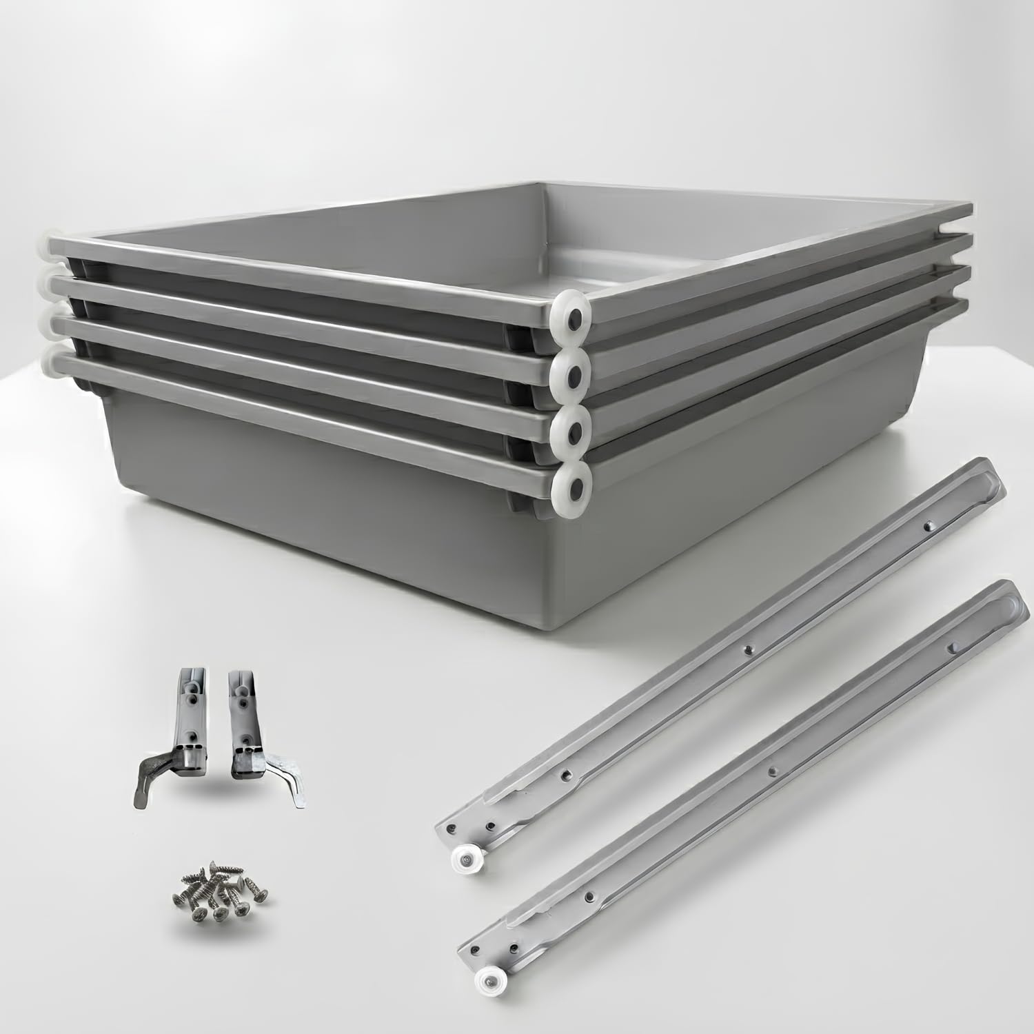 Zestaw 4 x szuflad. ABS - Można prać w 100% - uniwersalny (L. 300 mm x G. 480 mm)