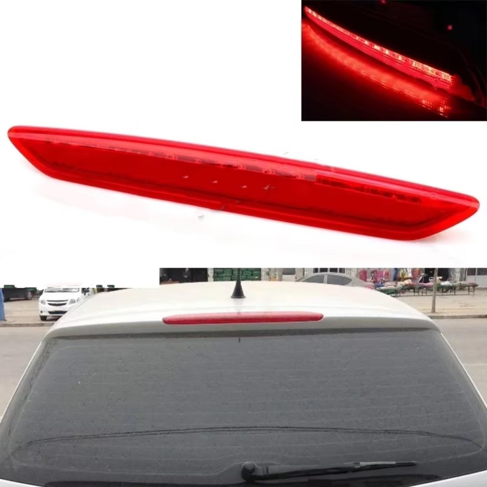 Luci Terzo Stop Auto Per Polo 9N 2002 2003 2004 2005 2006 2007 2008 2009 2010 6Q6945097 Montaggio Alto Ulteriore Terza Lampada Di Arresto LED Terza Luce Freno Luce Stop Terza Luce Stop