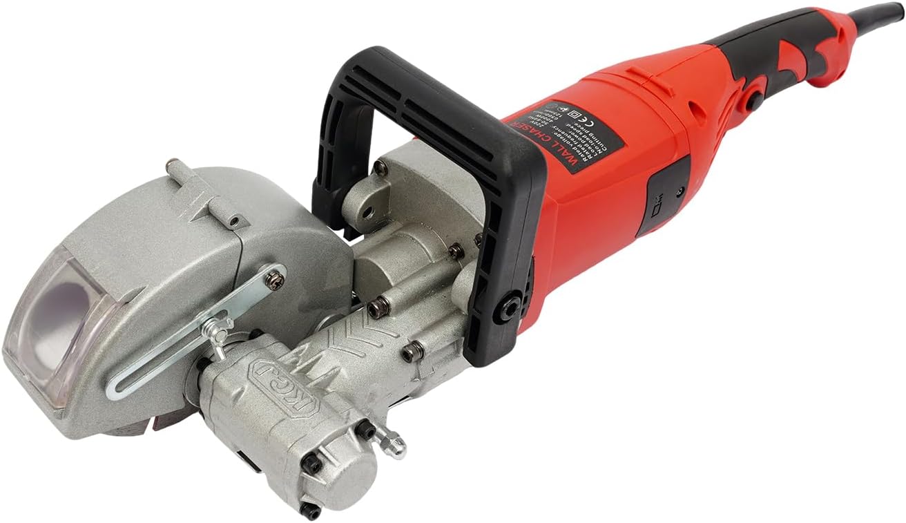 Wall Chaser Cutter, 1200W Electric Groove Saw, Concrete & Brick Cutting Tool, Adjustable Depth & Width, Water-Cooled, High-Speed 5000-6000RPM