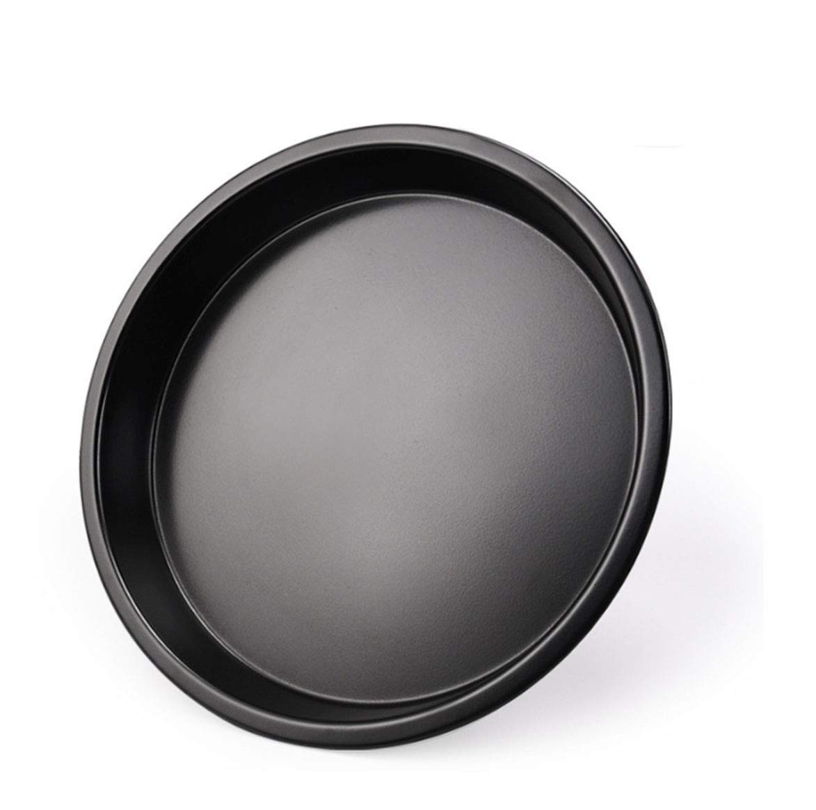 Mvchifay Pizza Pan Stainless Steel Deep Dish Cake Mold Non Stick Round Baking Tray Heat-resistant for Home Pie Tins (8 Inches)