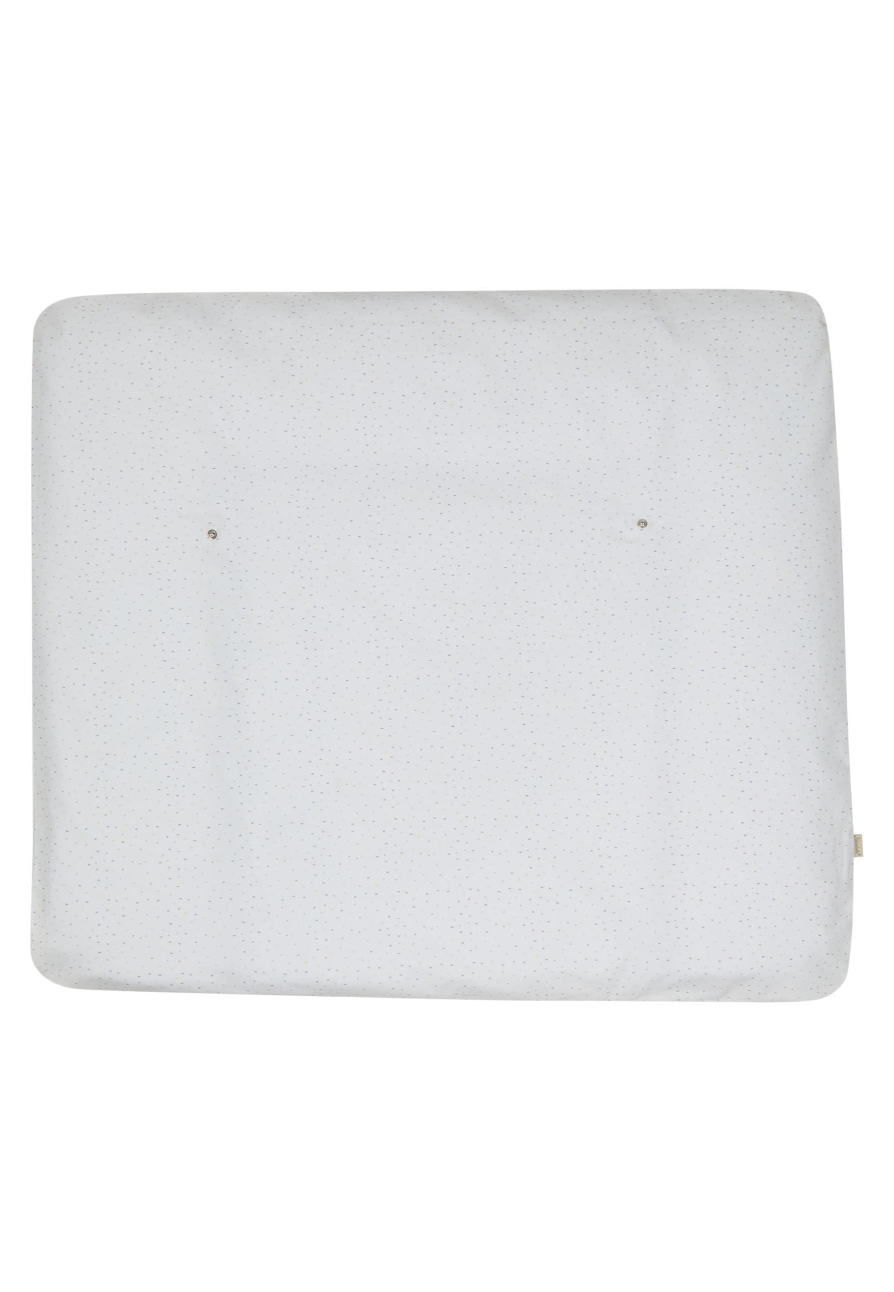 Sterntaler Wickelauflagenbezug Fuchs Filou 80x90cm - saugfähige Baumwolle mit abtrennbarem, wasserundurchlässigem Frottee-Mittelteil - niedliche Applikation - Baby Zubehör für Wickeltisch, graublau